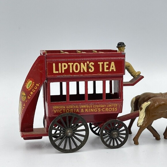 Matchbox Lesney Models of Yesteryear No. 12 Horse Bus Lipton's Tea No Box - Picture 13 of 16